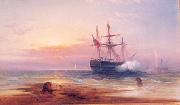 Edward Moran Salute at Sunset oil painting artist